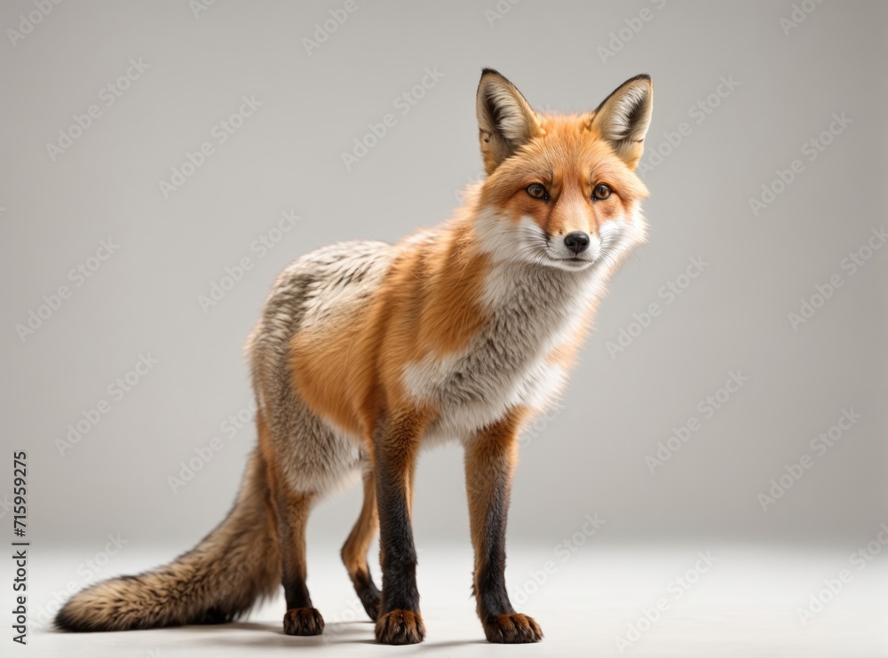 Fototapeta premium Red Fox in a Blank Canvas
