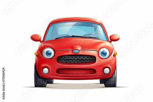 Bright Maltian Car on White Background