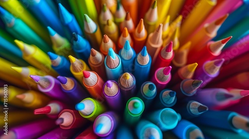 multi coloured colour pens flip animation time lapse time-lapse picture animation colourful fun