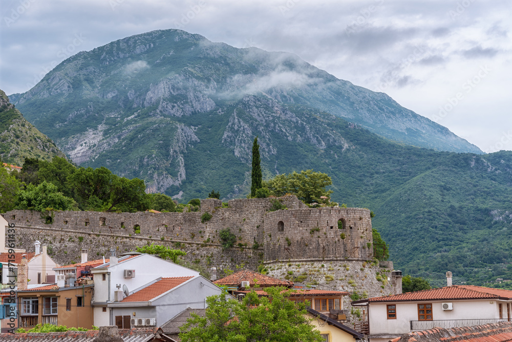 An ancient fortress of the city of Stari Bar, in Montenegro. Travel photo