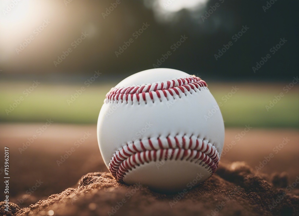 close up view of baseball at the field
