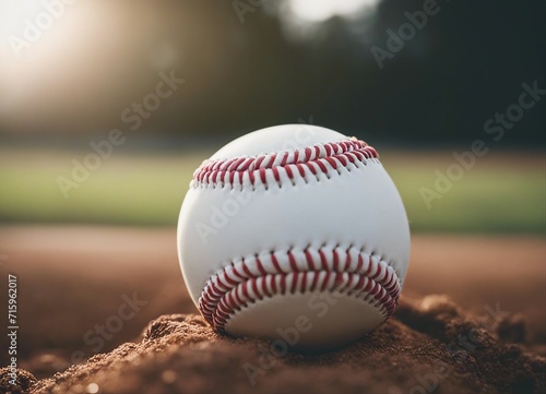 close up view of baseball at the field 