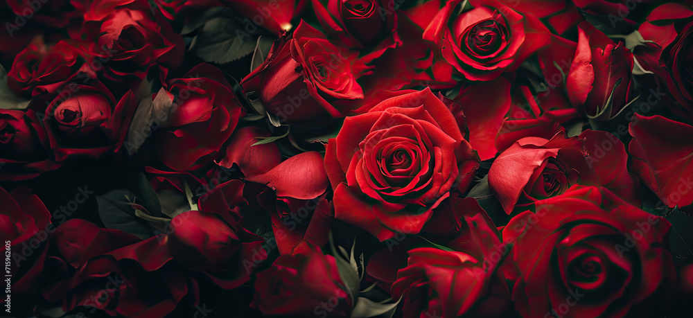Naklejka premium Background of red roses
