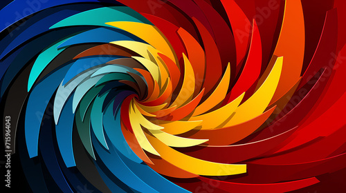 Photo_3D_geometric_abstract_twist_background
