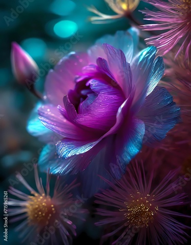 close up of colorful flowers