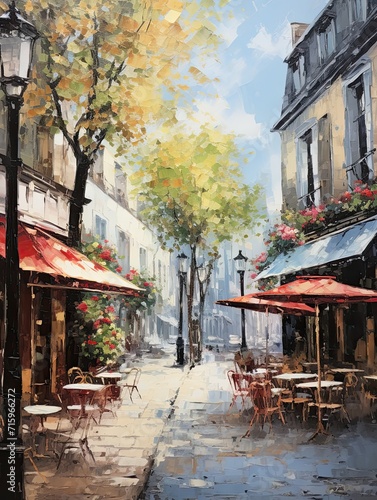 Paris Craft: Original Handmade Landscape Painting of Elegant Parisian Streets