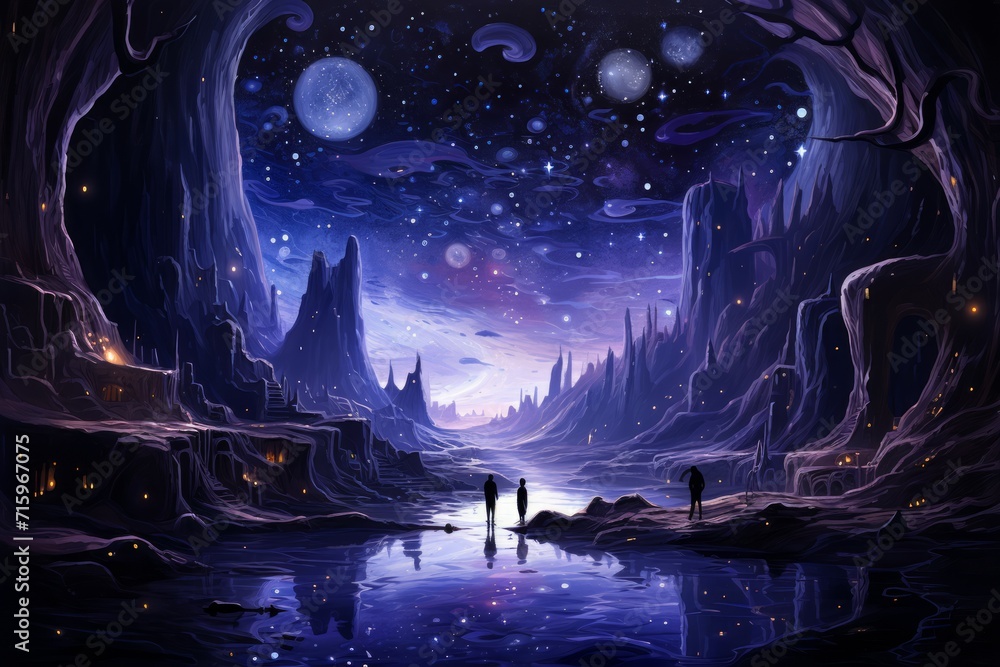 Mysterious starlight caves - Generative AI Mysterious starlight caves - Generative AI