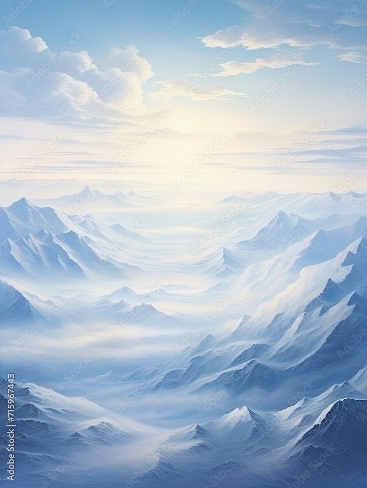 Frosty Snowfield Expanse: Valleys Blanketed in Snowscape

OR

Snow Blankets Valleys in Frosty Snowfield Expanse Landscape