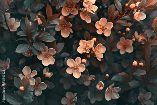 Floral neutral aesthetic background.