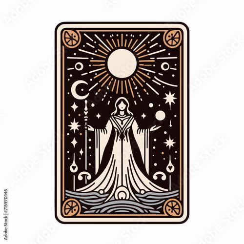 illustration of a symbol with tarot card 