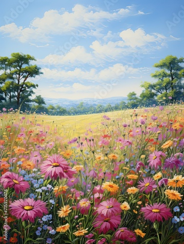 Lush Meadow Blossoms: A Vibrant Tapestry of Meadow Blooms and Fresh Flora