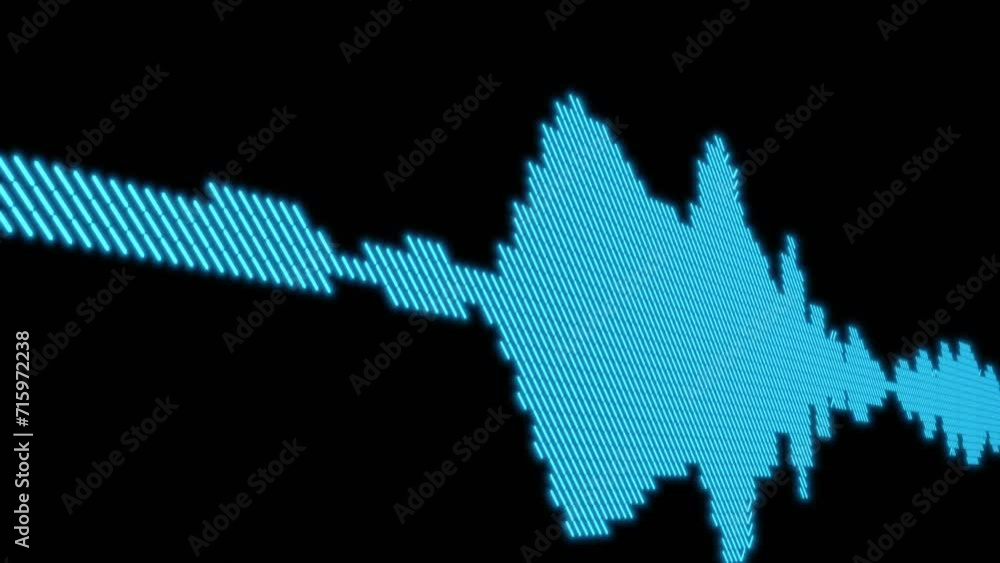 Background with pulsating soundwave futuristic style. 3D energetic impulse of audio beat, electronic music