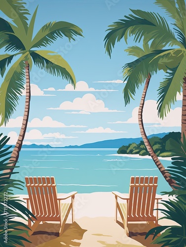 Simplist View: Tropical Beach Art with a Scandinavian Twist