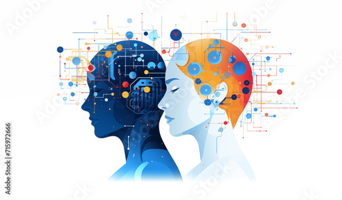 Wallpaper Mural AI artificial intelligence illustration - big data sentient technology Torontodigital.ca