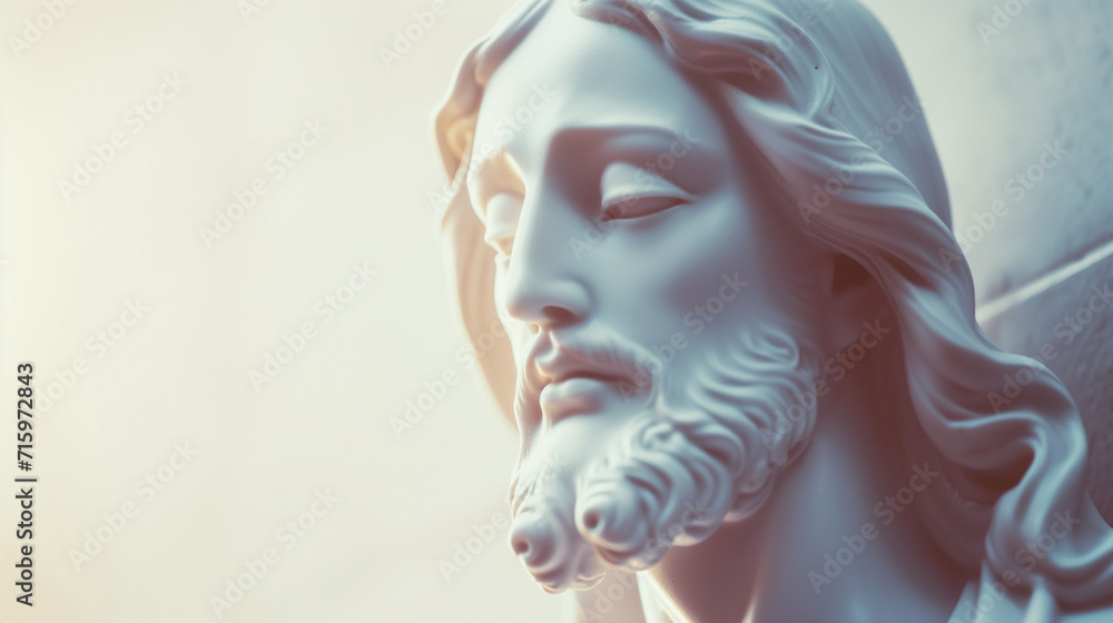 Photograph of Jesus Christ on a chapter of the bible Photograph of Jesus Christ on a chapter of the bible