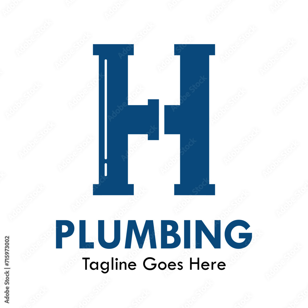 Plumbing logo design template illustration. there is font h. suitable for industrial, label product Plumbing logo design template illustration. there is font h. suitable for industrial, label product