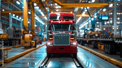 Automobile factories involved in the manufacturing process of trucks