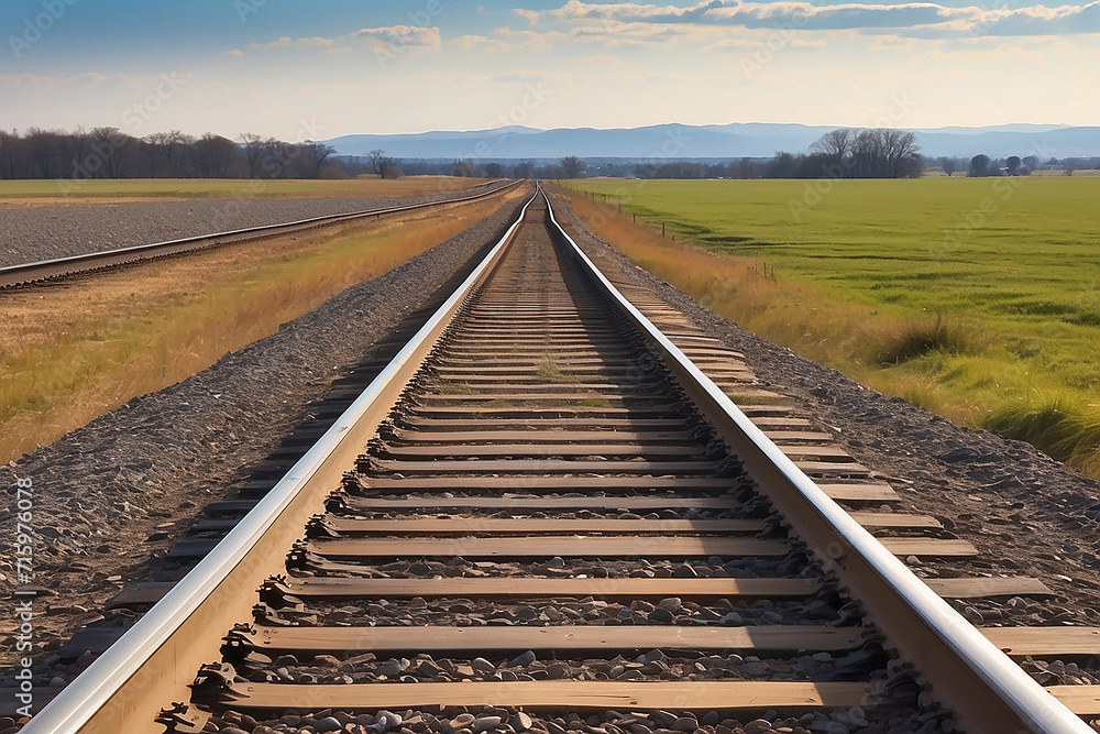 railroad tracks in the sky railway tracks in the countryside railway in the countryside