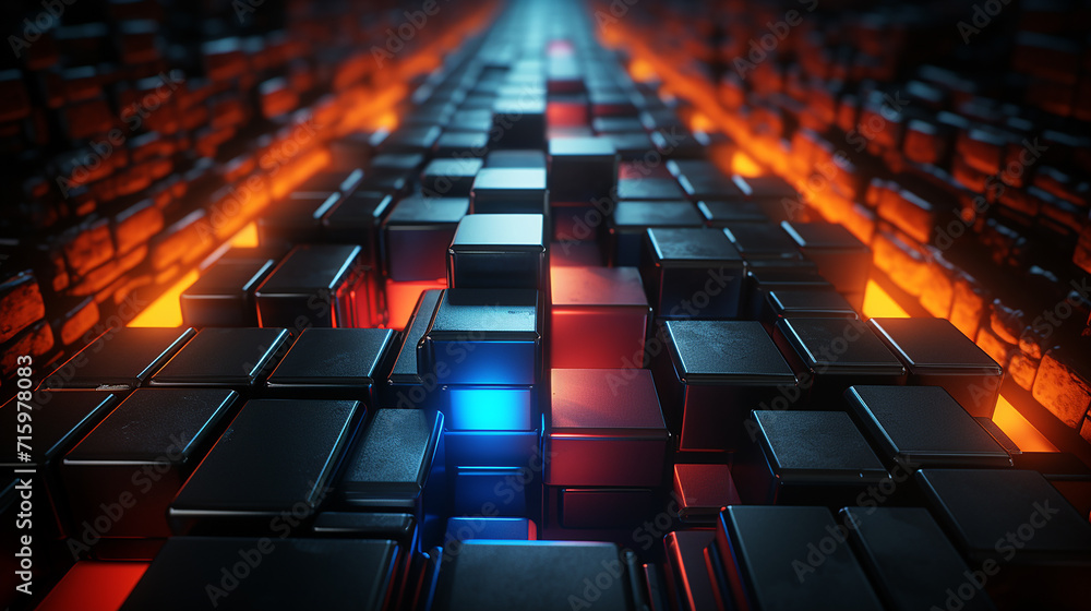 Obraz premium 3D_geometric_abstract_background.