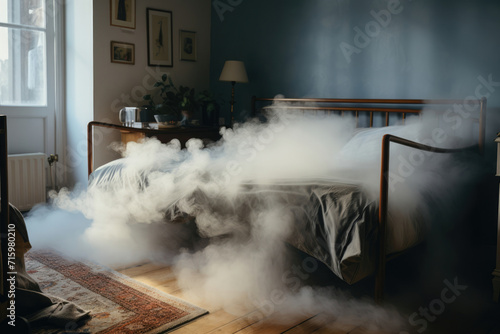 Humidifier background white medicine steam humidity house air mist smoke water condensation interior