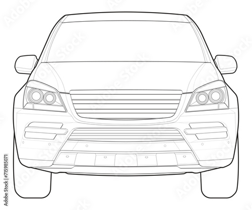 Car isolated illustration, vector line art, transport vector, sports car, modern car, car concept, line vector, car