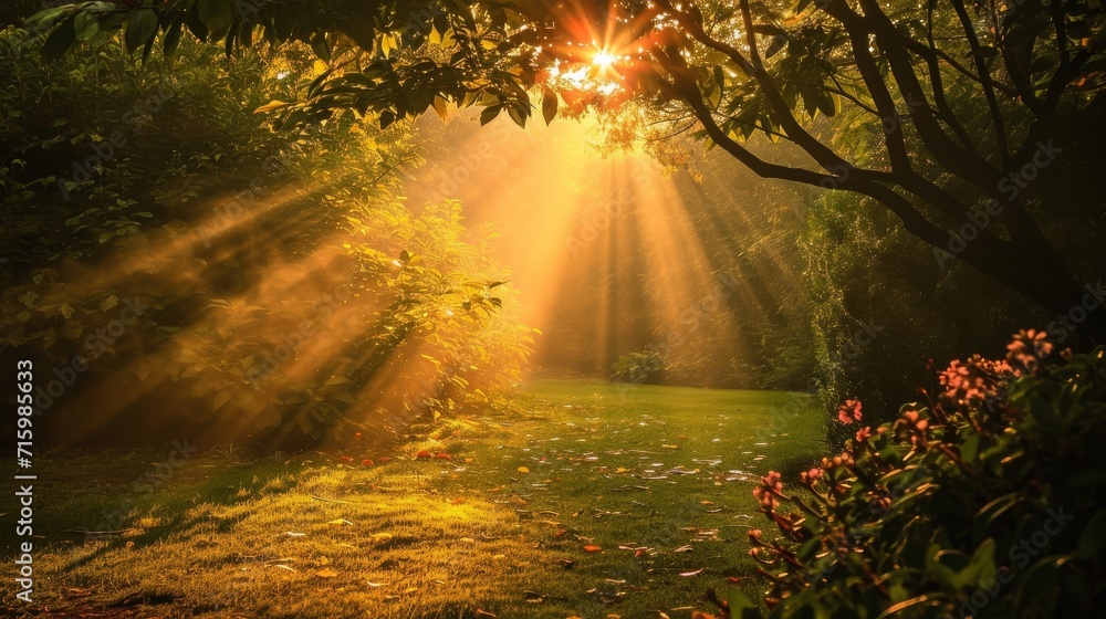 Sunshine through the trees