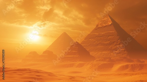 Pyramids in the sun