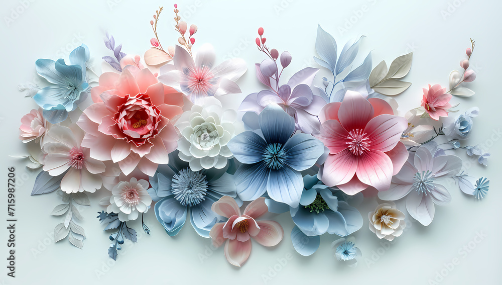A vibrant arrangement of delicate petals in a stunning floral design, showcasing the beauty of cut and artificial flowers A vibrant arrangement of delicate petals in a stunning floral design, showcasing the beauty of cut and artificial flowers