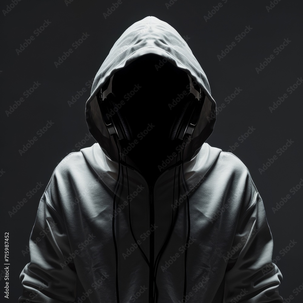 Hooded character illustration