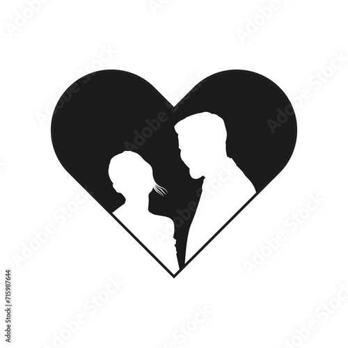 couple silhouette icon