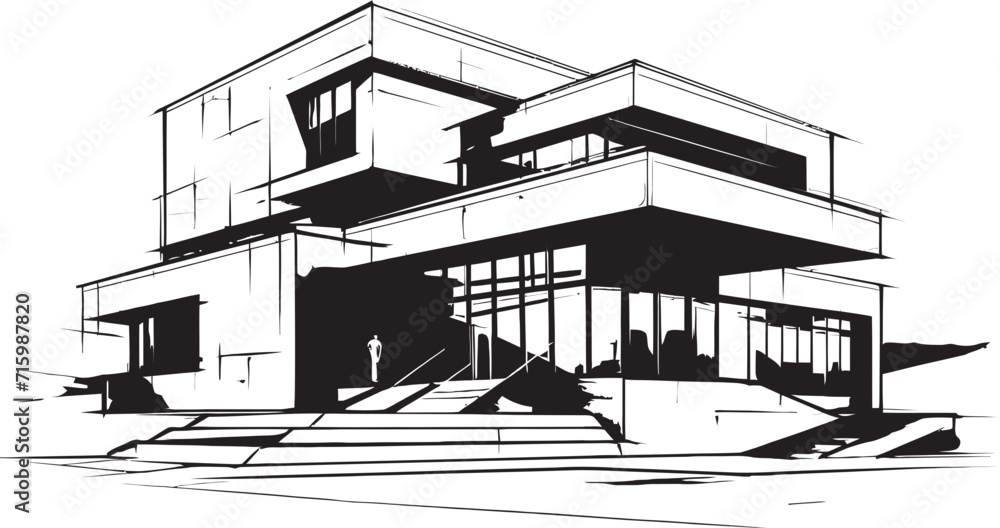 City Noir Elegance Exterior Design Vector Icon in Sleek Black Monochrome Marvels Iconic Black Logo Illustrating Modern Building Architecture City Noir Elegance Exterior Design Vector Icon in Sleek Black Monochrome Marvels Iconic Black Logo Illustrating Modern Building Architecture