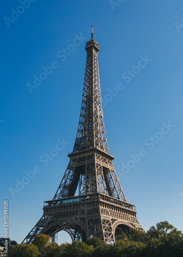 Eiffel Tower on a clear bright Day