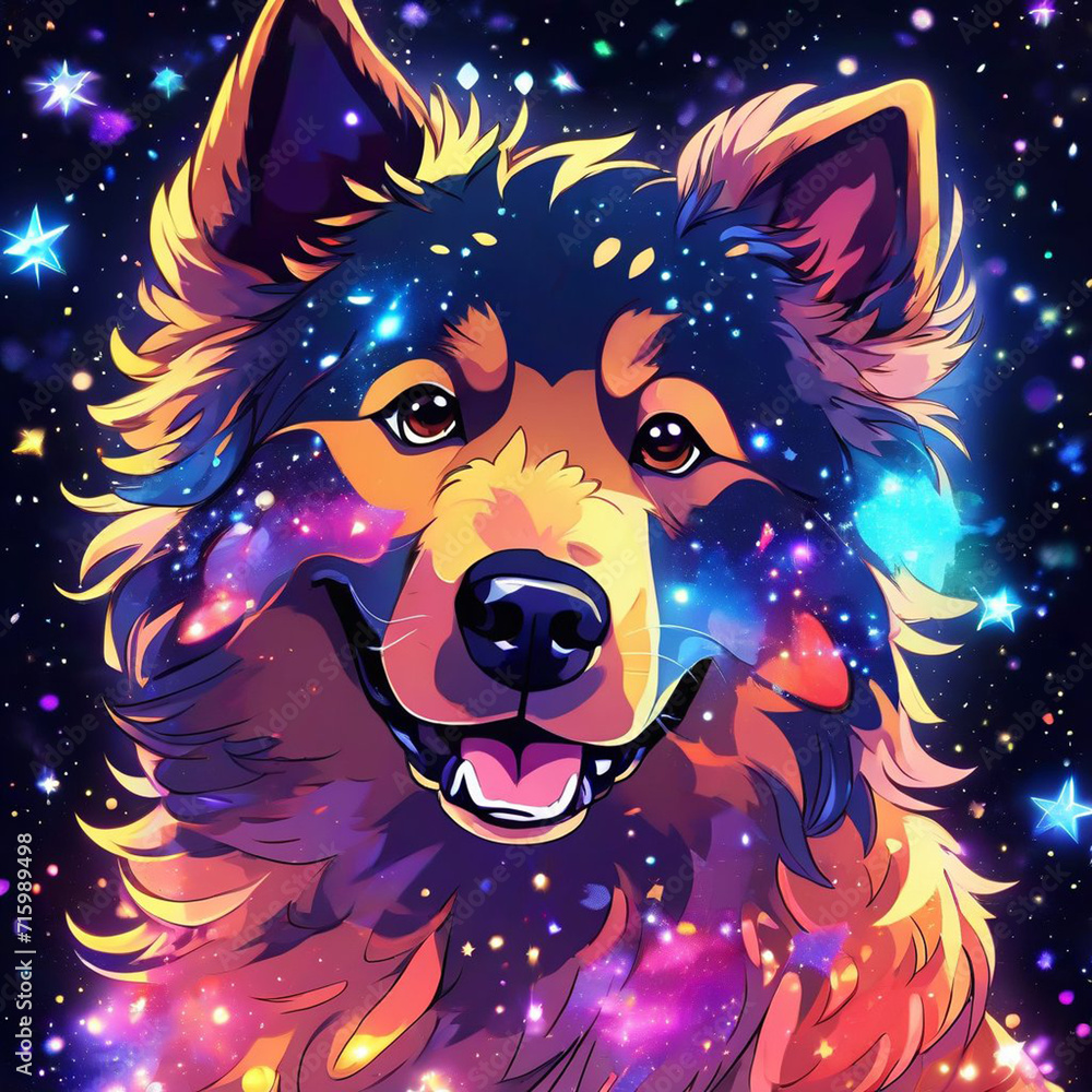 dog made of stars nebulae black dog made of stars nebulae black