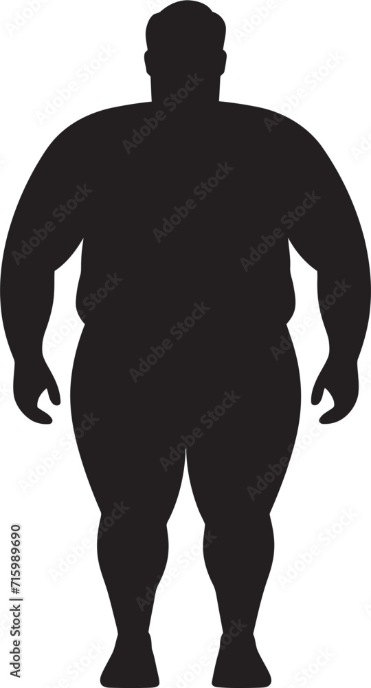 Elegance in Effort Black Iconic Design Advocating Anti Obesity Measures Balancing Act Vector Logo Displaying 90 Words of Human Obesity Solutions Elegance in Effort Black Iconic Design Advocating Anti Obesity Measures Balancing Act Vector Logo Displaying 90 Words of Human Obesity Solutions