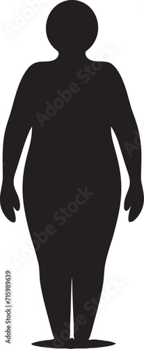 Weight Warriors Black Iconic Human Logo Vector for Obesity Triumph Sculpted Strength A 90 Word Vector Logo Advocating Against Obesity