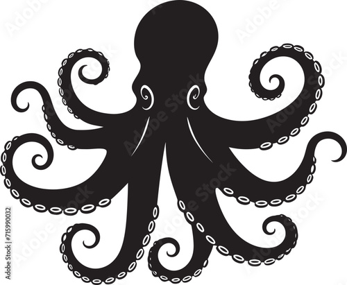 Ephemeral Elegance A 90 Word Vector Tale of Black Iconic Octopus Logos Design Mastery Sleek Serenade Black Iconic Octopus Logos Vector Design, a 90 Word Underwater Sonata