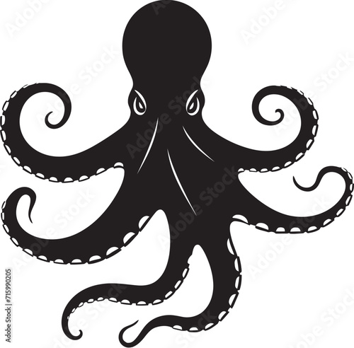 Mystic Maritime A 90 Word Vector Tale of Black Iconic Octopus Logos Design Magic Elegant Enigma Black Octopus Logos Vector Design Mastery Unveiled in 90 Words