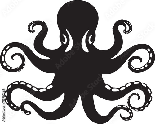 Inky Imagination A 90 Word Vector Tale Unveiling Black Octopus Logos Design Brilliance Oceanic Overture Black Vector Octopus Logos 90 Word Tale of Design Elegance