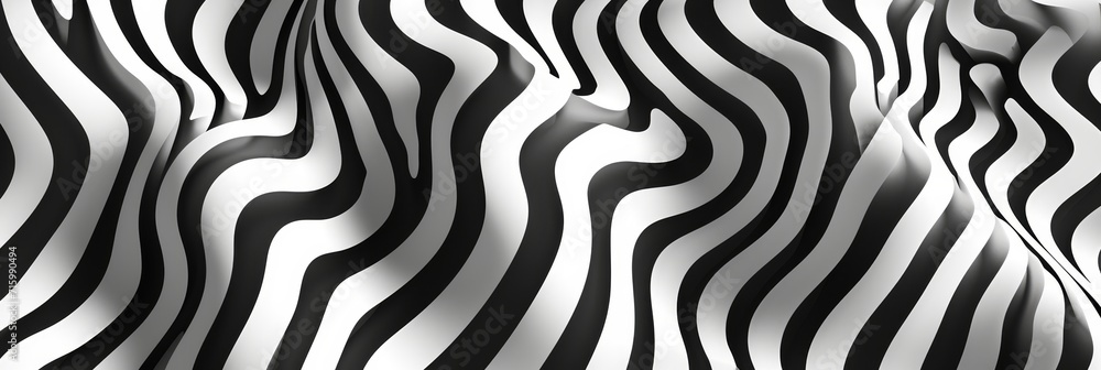 black and white abstract wavy pattern