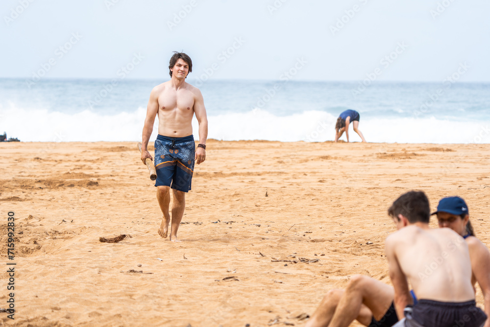 Fototapeta premium playing on the beach 
