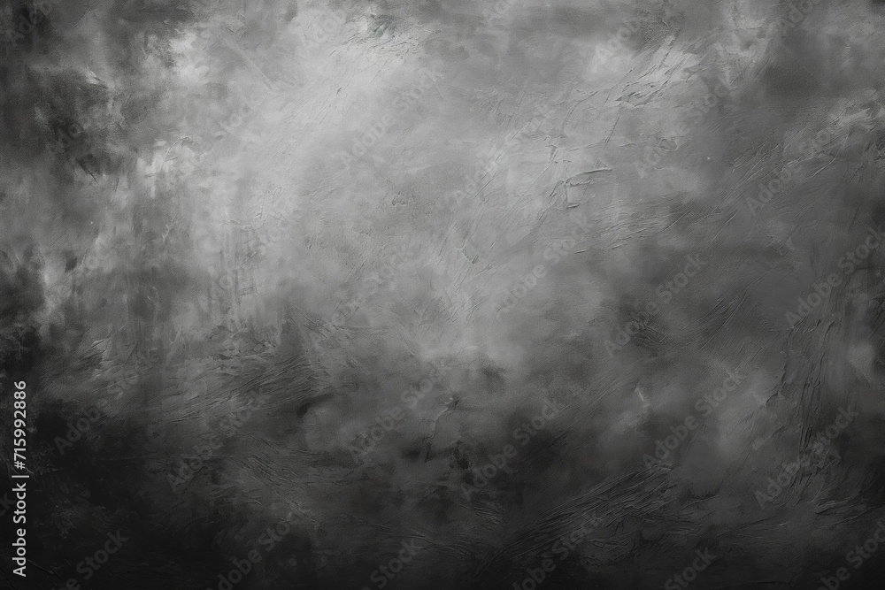 Textured black and grey abstract background with distressed paint strokes, old vintage grunge texture design, grungy charcoal backdrop with scratched lines and paint spatter