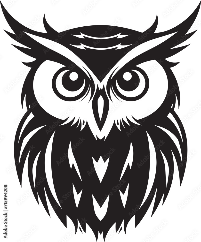 Mystical Nocturne Elegant Vector Logo with Owl Design Dark Owl Silhouette Chic Black Icon for a Captivating Brand Identity Mystical Nocturne Elegant Vector Logo with Owl Design Dark Owl Silhouette Chic Black Icon for a Captivating Brand Identity