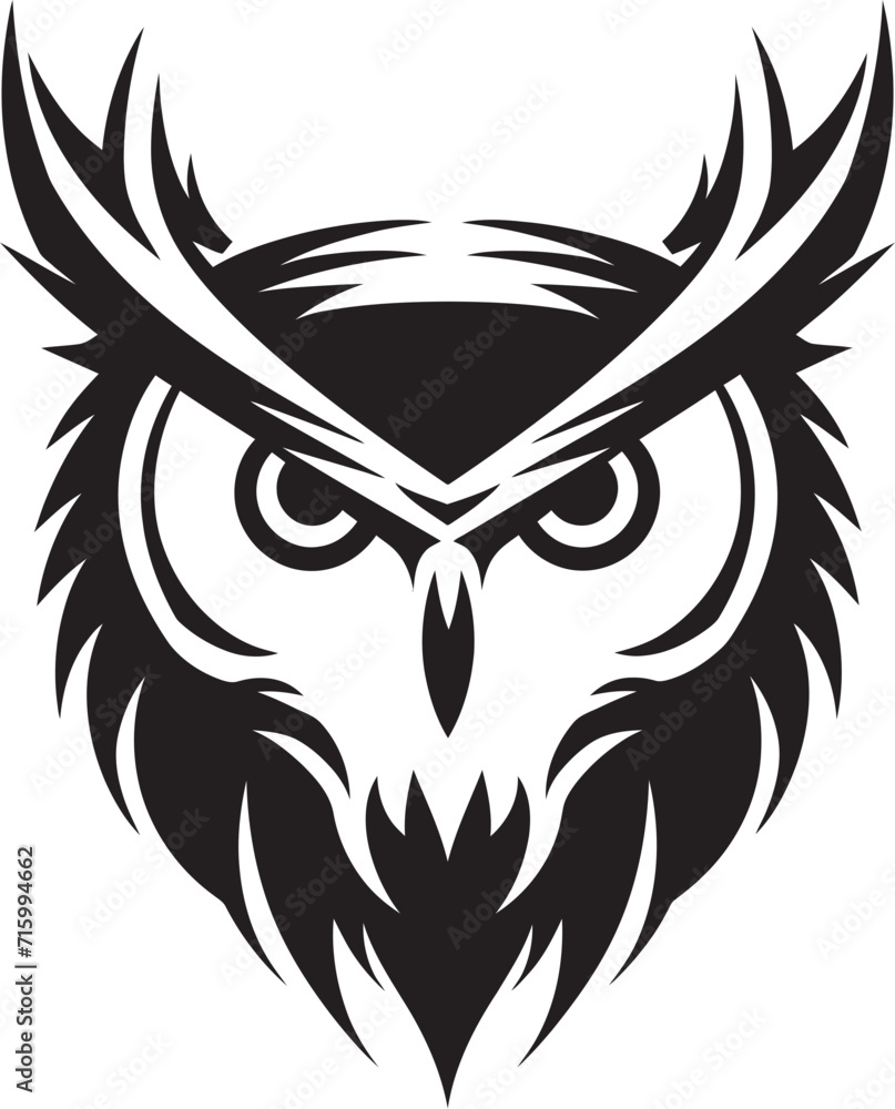 Night Watch Sleek Owl Icon Illustration in Noir Black Eagle eyed Wisdom Noir Inspired Owl Logo Design for a Captivating Brand Image Night Watch Sleek Owl Icon Illustration in Noir Black Eagle eyed Wisdom Noir Inspired Owl Logo Design for a Captivating Brand Image