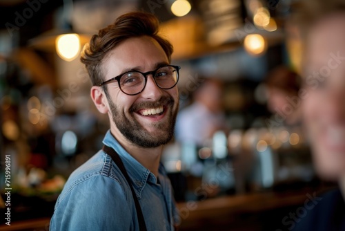 Smiling Man With Glasses