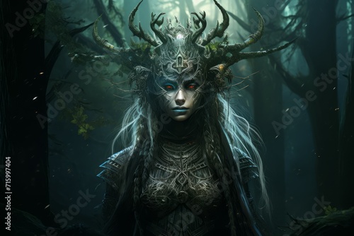 Wise elven druid - Generative AI