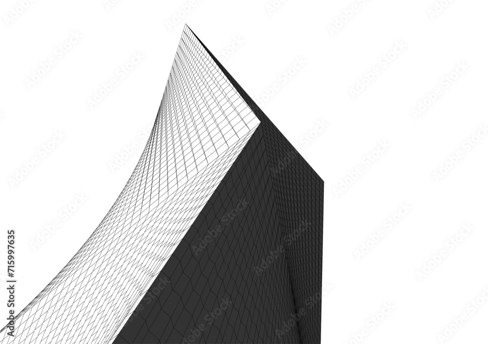 abstract buildings architectural drawing 3d abstract buildings architectural drawing 3d