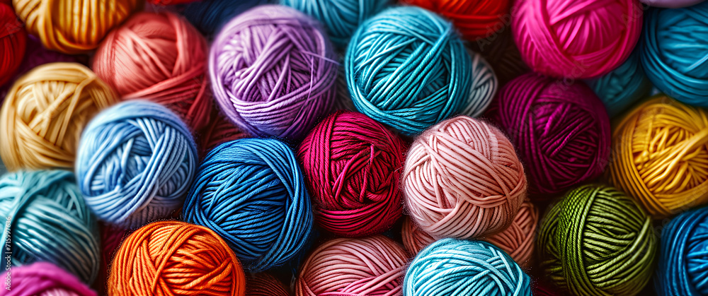 many colorful yarn balls are sitting in a pile
many colorful yarn balls are sitting in a pile