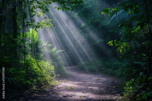 Sunlit Forest Path © Ilugram