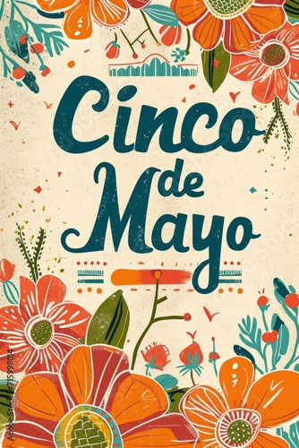 Cinco de Mayo, federal holiday in Mexico. Fiesta banner and poster design
