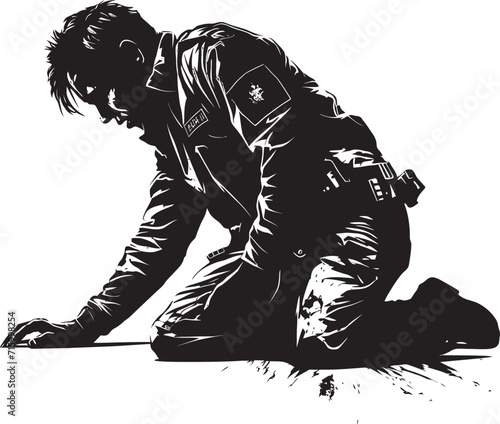 Conflict Catalyst Police Force Rage Icon Brutal Resilience Violent Encounter Police Symbol